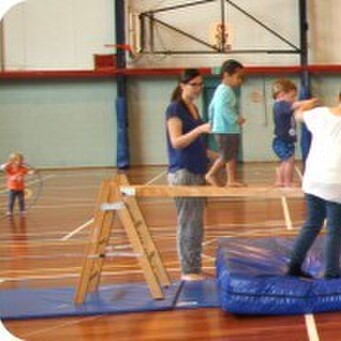 Children learning at gym