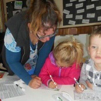 In-home educator and children learning