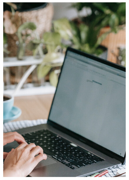 Image of person typing on a laptop. Image for CVs by Sarah website. CV, Cover Letter & LinkedIn Profile writer. New Zealand. Photo credit: Teona Swiftvia Pexels