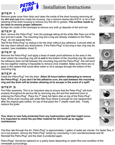 Petro-plug installation