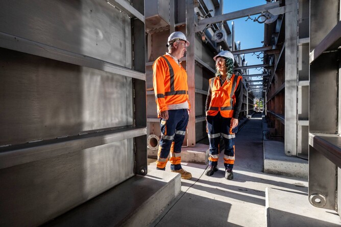 Watercare programme delivery manager Dave Kennerley and project manager Sophia Chan
