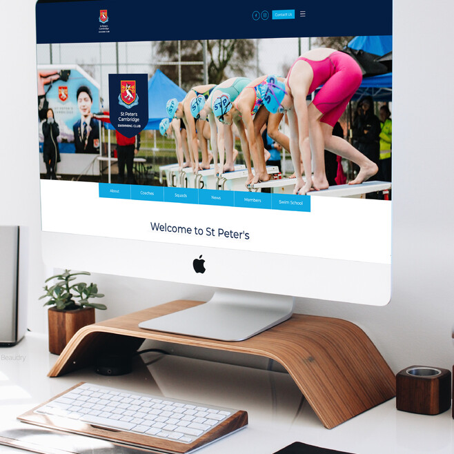Kaz - Design. Brand. Web. have designed a website for St Peter's Swimming Club including members only area