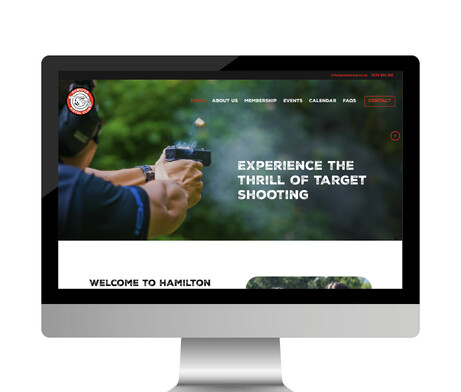 Hamilton Pistol Club website designed by Kaz - Design. Brand. Web