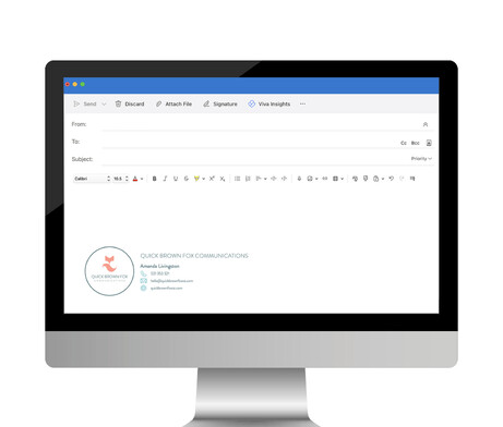 Quick Brown Fox email signature designed by Kaz - Design. Brand. Web.