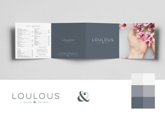 Kaz - Design. Brand. Web. creates beautiful brands including Loulous Salon and Day Spa