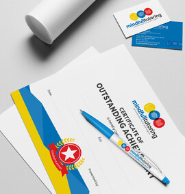 Kaz - Design. Brand. Web can design certificates and business cards.