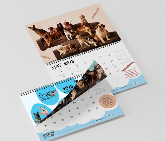 Doggy Day Care Wall calendar designed by Kaz - Design. Brand. Web.