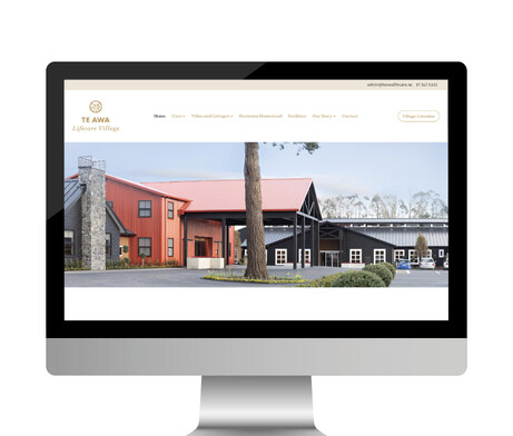 Kaz - Design. Brand. Web. are proud to have designed the website for Te Awa Lifecare Village