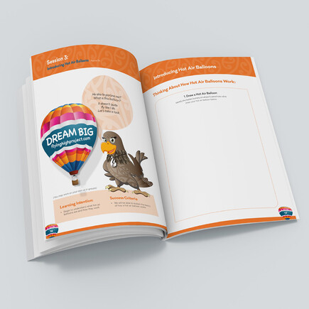 Flying High Innovation workbook designed by Kaz