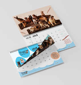 Kaz designs calendars like Doggy Bed & Biscuit