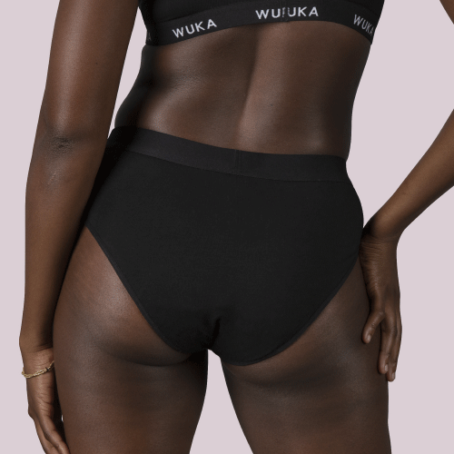 Organic Reusable Incontinence Underwear For Women- Black at Rs