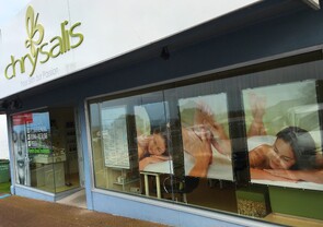 3 of the photos I took are on display in the window