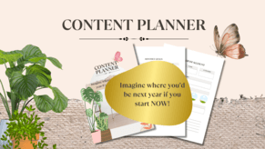 Printable Content Planner Template for Social Media & Blog Posts