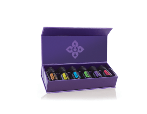 a box of emotional essential oil blends