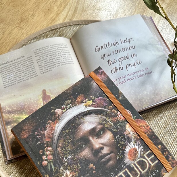 gratitude diary open and cover