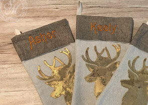 CHRISTMAS STOCKINGS   - Priced from $12-$20.  Varies with Size.