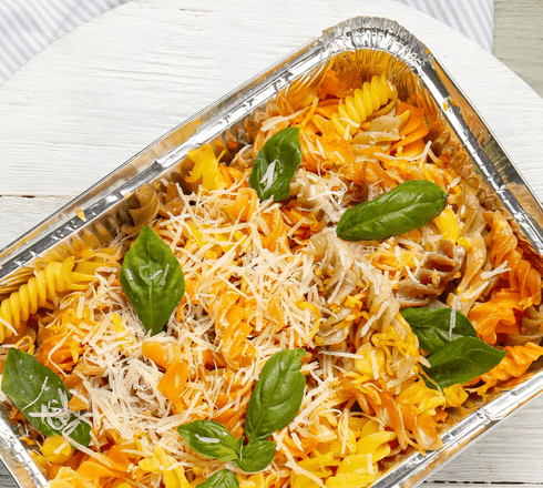 Chilled fresh prepared meal in packaging