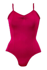 Spaghetti Strapless Ballet Leotard wide neck scoop Light Pink