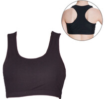 Black Dance Croptop with Racerback Muscleback