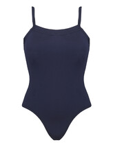 Spaghetti Strap Ballet leotard with slight U-neck shape plain Navy