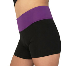 Foldover Hotpants - RRP $31.99-BLACK/PURPLE- - - - - - - - - - - - - - -ADD TO CART >