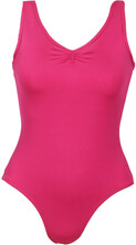 Wide Strap Sleeveless Ballet leotard with scoop neck plain Raspberry