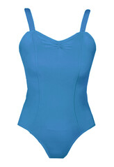Ballet Leotard with wide straps and gathered neckline in Navy