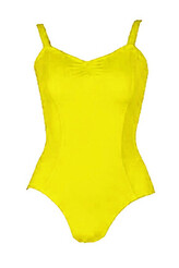 Ballet Leotard with wide straps and gathered neckline in Navy