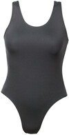 Wide Strap sleeveless Ballet leotard with scoop neck plain Black