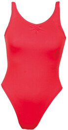 Sleeveless Ballet leotard with U-neck shape front Red