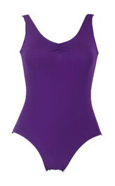 Wide Strap Ballet Leotard with a Wide V-Neck Black