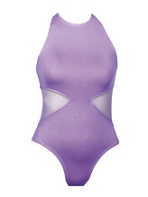 Strapless Ballet Leotard with side arrow Lavender Purple