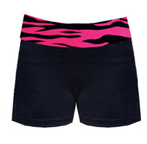 Zebra Print Hotpants - PRICE $29.99-BLACK/CERISE- - - - - - - - - - - - - - -ADD TO CART >