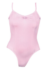 Spaghetti Strapless Ballet Leotard wide neck scoop Light Pink