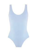 Sleeveless Ballet Leotard with Scoop Neck in Blue