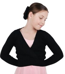 Long Sleeve ballet crossover top in Pink with ties