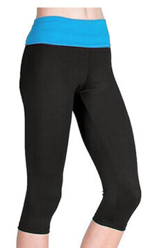 Balance 3/4 Leggings - PRICE $45.99-BLACK/TURQUOISE- - - - - - - - - - - - ADD TO CART >