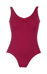 Wide Strap Ballet Leotard with a Wide V-Neck Black