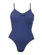 Spaghetti Strap Ballet Leotard with V-neck front Navy
