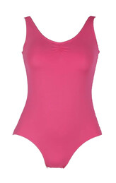 Spaghetti Strapless Ballet Leotard wide neck scoop Light Pink