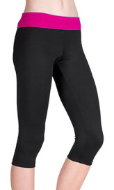 Agile 3/4 Leggings - PRICE $36.99-BLACK/RASPBERRY- - - - - - - - -ADD TO CART >