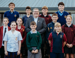 Catholic School Children Meet Bishop Richard
