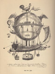 "La Minerve" (An Airship Destined for Discoveries 1803) ÉTIENNE-GASPARD ROBERTSON