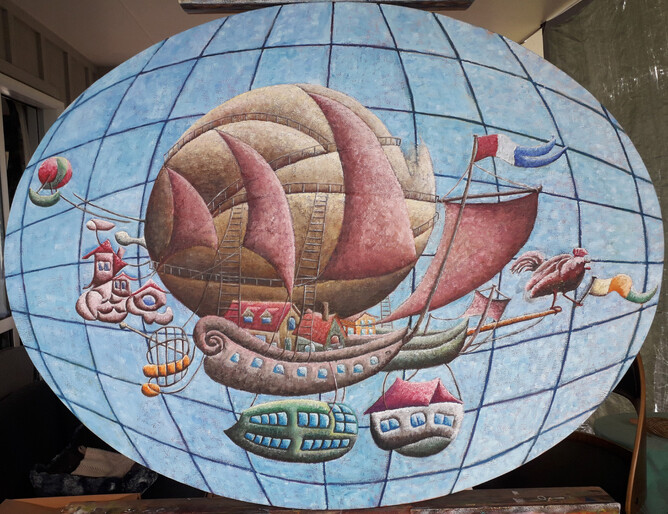 Airship painting - nearly finished