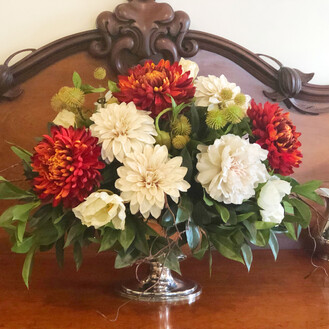 Faux floral styling by Julia Empson, Interior designer and stylist. Waikato, New Zealand