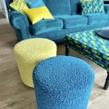 Bespoke footstools by Julia Empson, Interior designer and stylist. Waikato, New Zealand