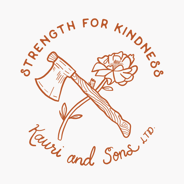 Kauri and Sons Strength for Kindness Emblem illustration