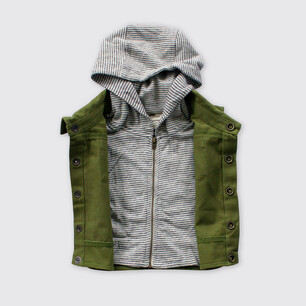 Kauri and Sons garment design baby vest hooded jacket