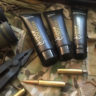 Troop Commander Skincare tube packaging design