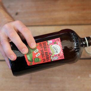 Beer squealer label design for Good George Brewing Double Barrel IPA